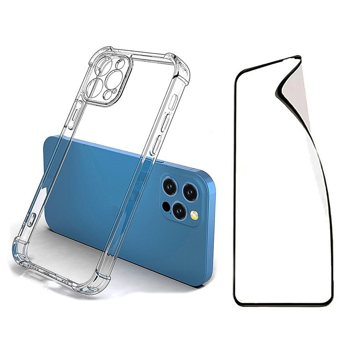 GENERICO - Carcasa Para iPhone 15 Pro Y Lamina Mica Hidrogel