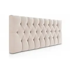 MUEBLES HVM - Respaldo Capitone Antonia HVM 2P BLanco Invierno
