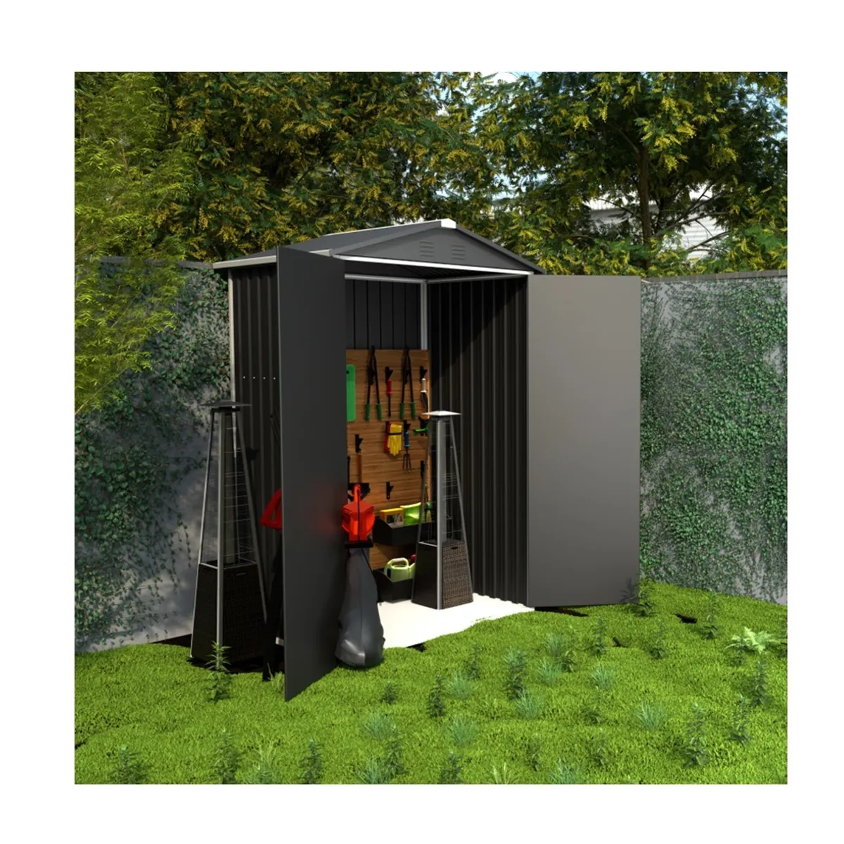 GENERICO - Bodega jardín Your Garden A3 Negro Alt 185 * Anch 125,5 * Prof 88,5 Cm