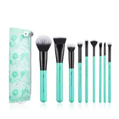 GENERICO - Set 9 Brochas + Cosmetiquero Jessup Brushes Turquoise Collection