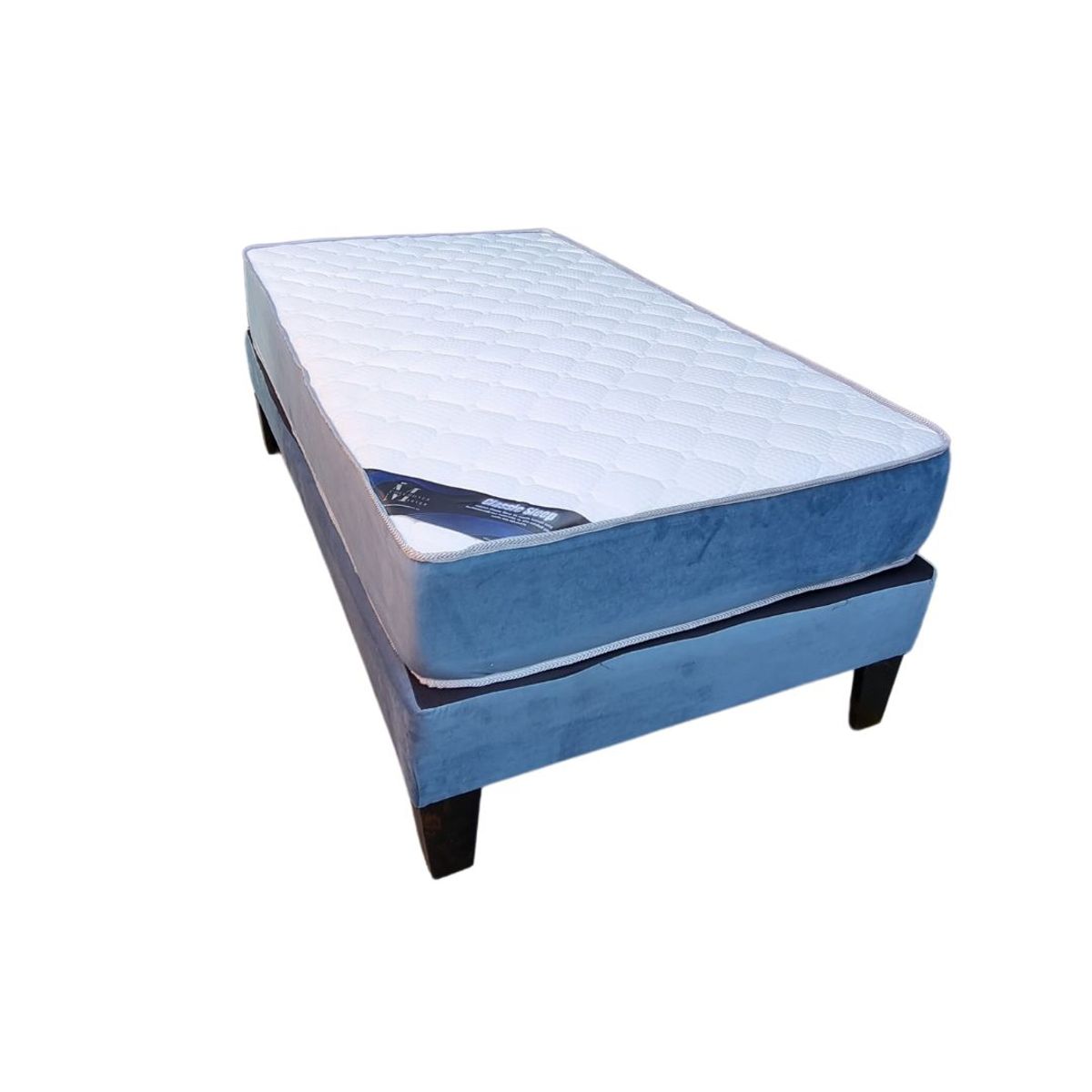 MUEBLES HVM - Cama Juvenil HVM  1 Plaza Azul petroleo