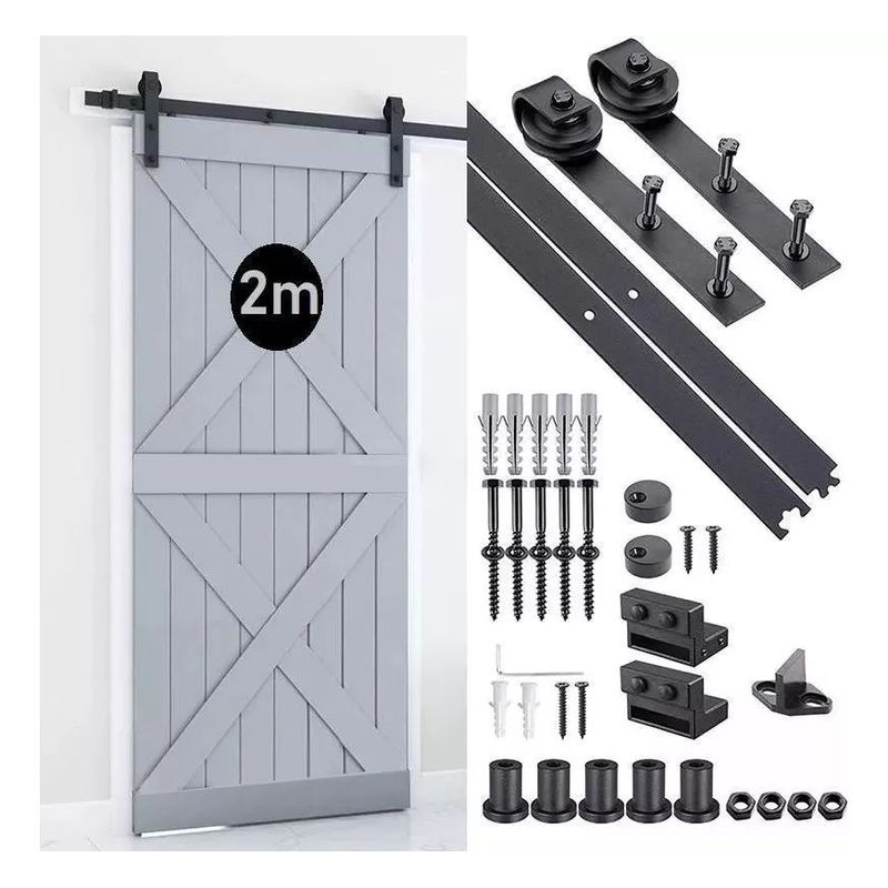 KUANGYE - Riel Para Puerta Corredera Puertas Granero Herraje 2m 66ft