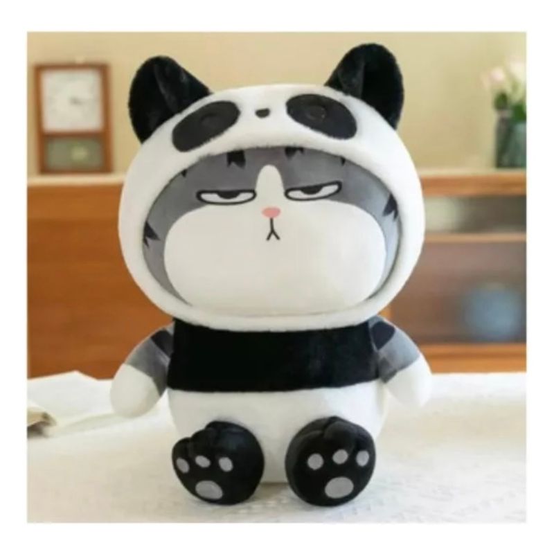 GENERICO - Peluche Gato Emperador Disfraz Panda 20CM