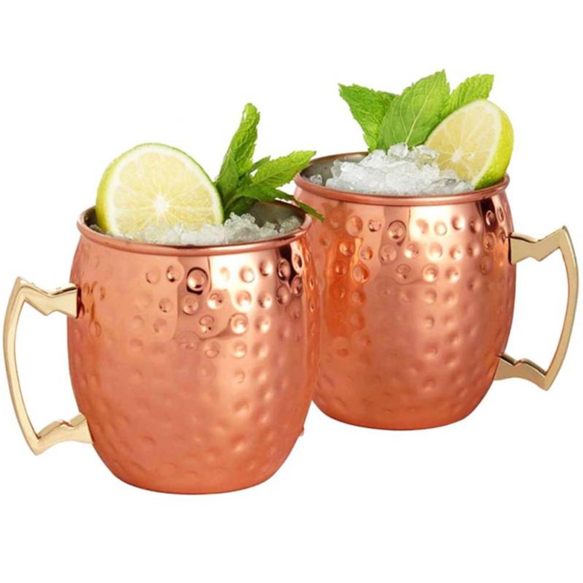 GENERICO - Set 3 Vasos Jarras Mug Cobre Premium Coctel Tragos Barra Bar