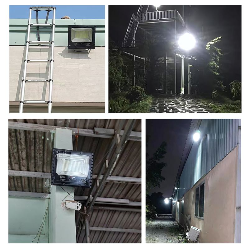 GENERICO - Reflector Solar Led 600 W + Panel Solar + Control Remoto