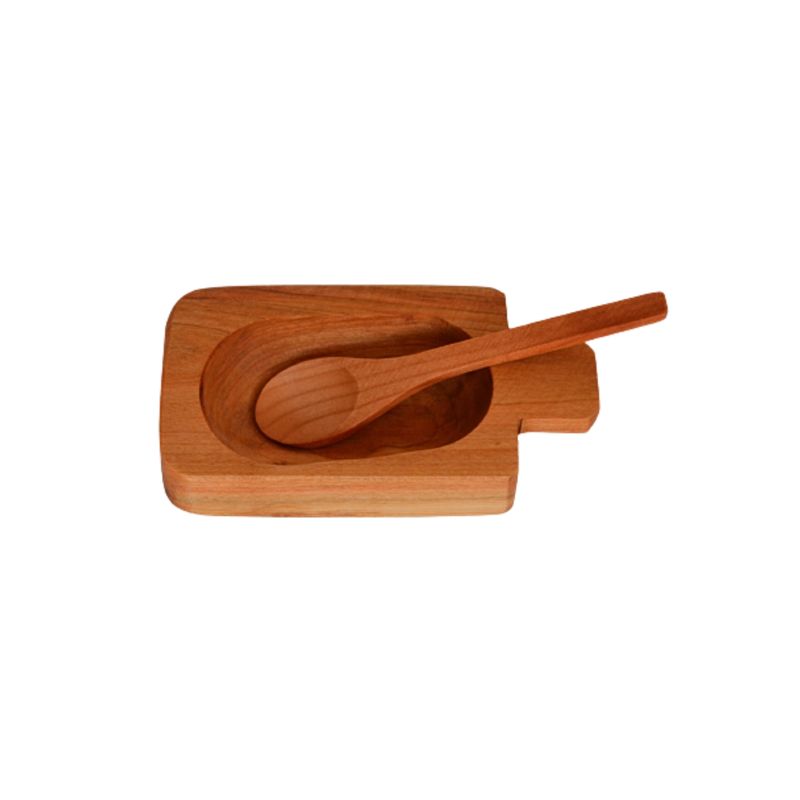 WITRALUN SOUTH AMERICA HANDMADE CRAFT - Salsero simple con cuchara de madera raulí