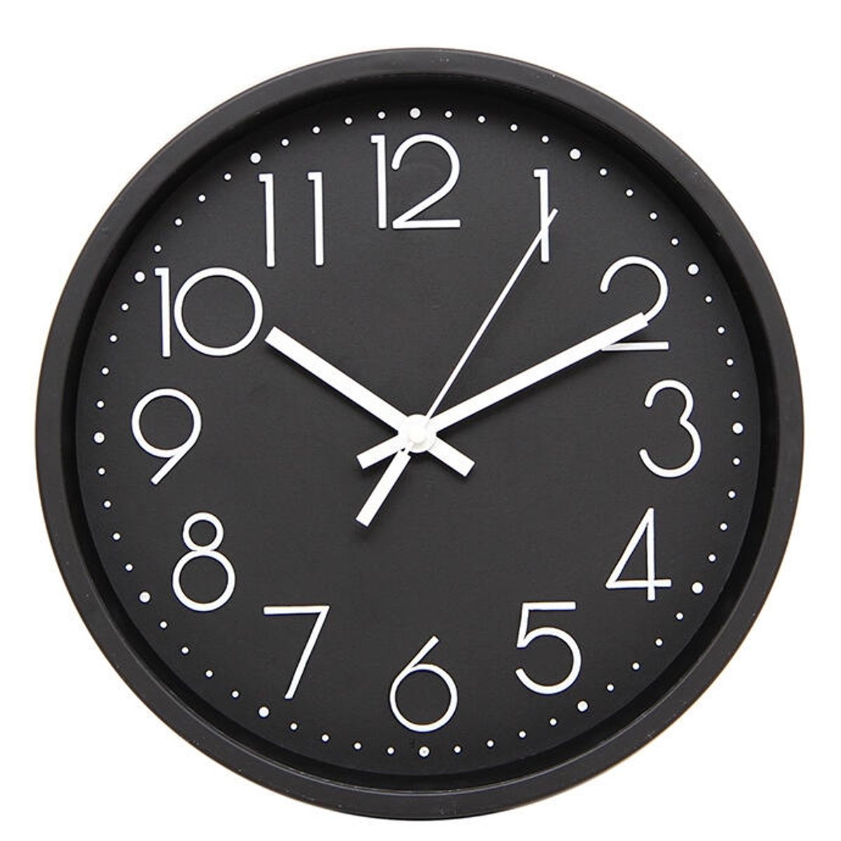 LUNA - Reloj De Pared Negro De 30cm