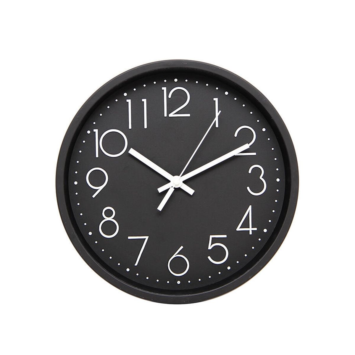 LUNA - Reloj De Pared Negro De 30cm