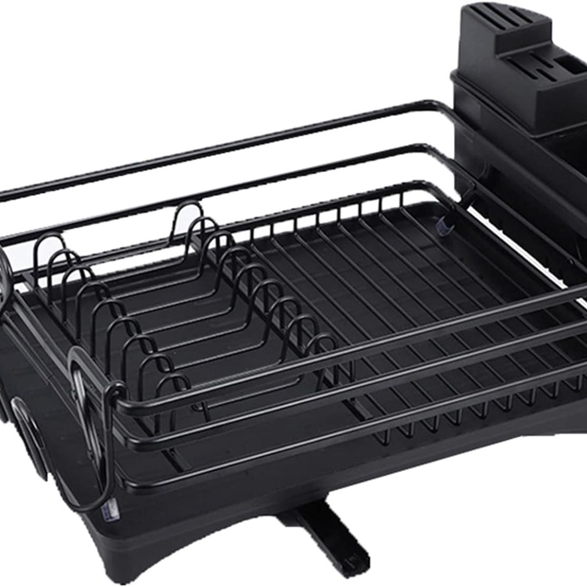 MP - Secaplatos Escurridor De platos Platera Moderna De Aluminio Inoxidable con Secavasos y Cubiertero