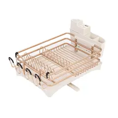 MP - Secador De Platos Platera Moderna De Aluminio Escurridor Inoxidable