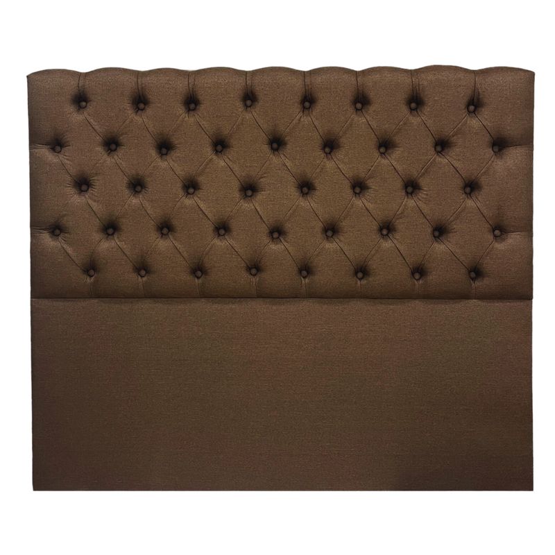 GENERICO - Respaldo para Cama 2 plazas Capitone Lino cafe