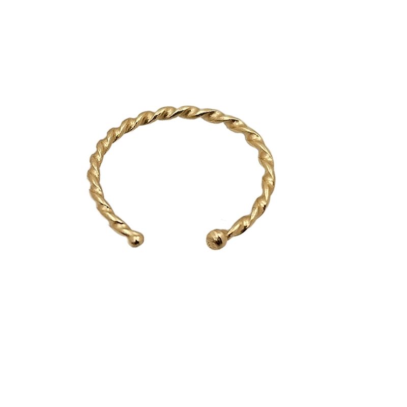 JOYAS MYTOKE - Piercing Nariz Oro 18 Kilates Argolla Doblada Unisex