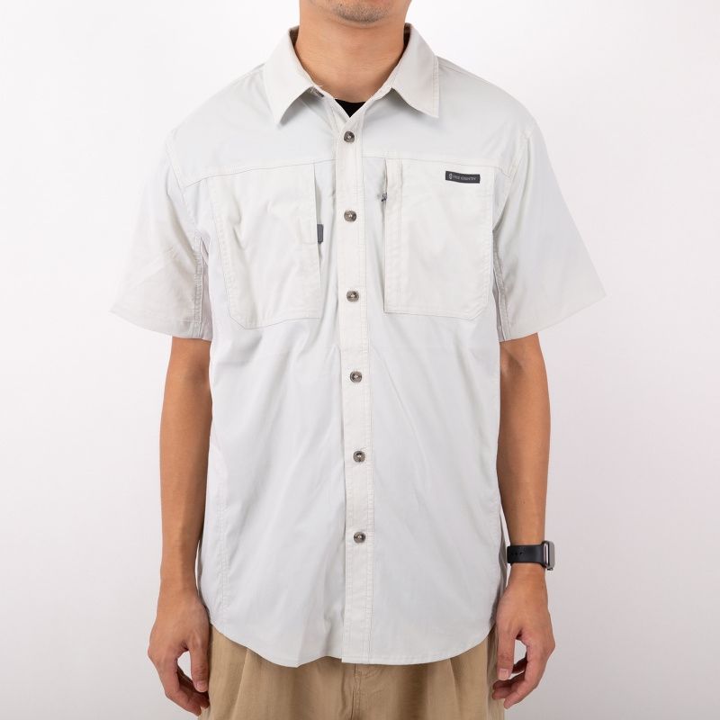 GREEN HANSHENG - Camisa de Campo Manga Corta Hombre GreenHansheng 482M4206 Gris