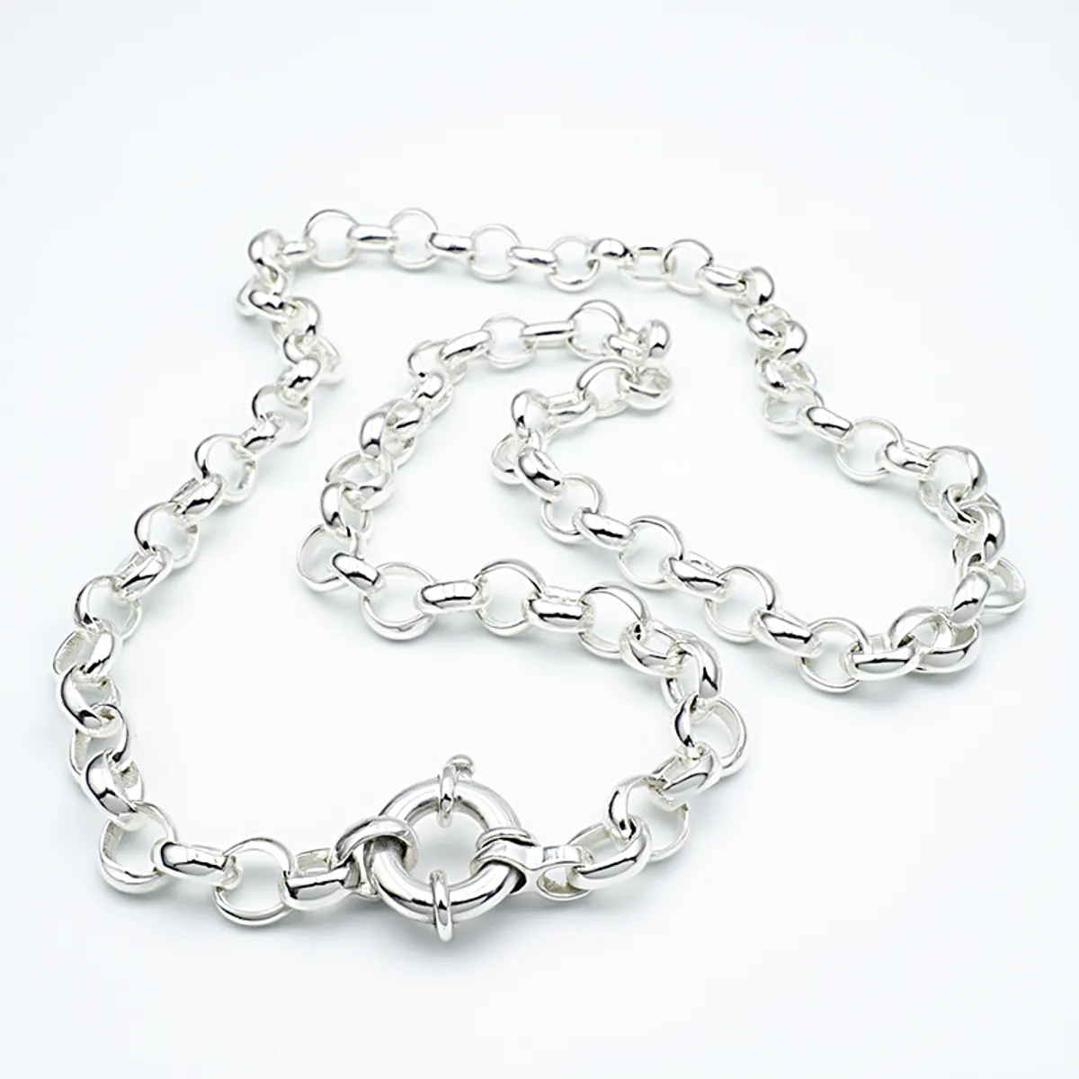JOYAS MYTOKE - Collar Rolo Broche Timon Plata Fina 950 Mujer Elegante