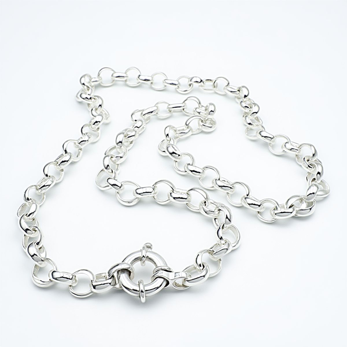 JOYAS MYTOKE - Collar Rolo Broche Timon Plata Fina 950 Mujer Elegante
