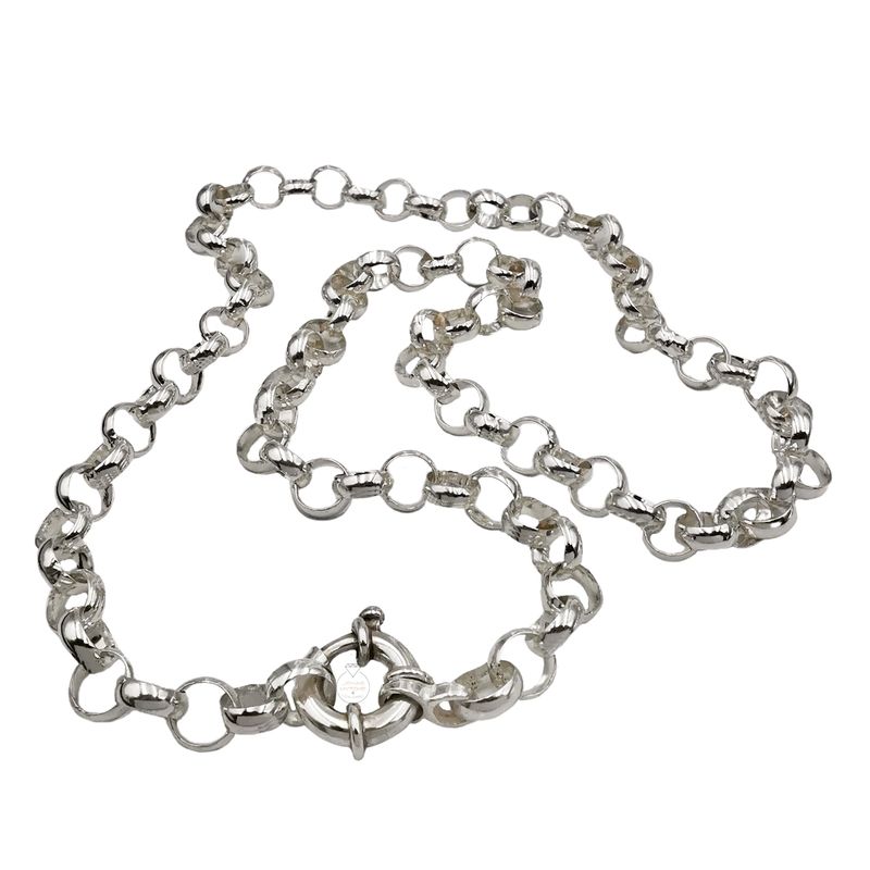 JOYAS MYTOKE - Collar Rolo Broche Timon Plata Fina 950 Mujer Elegante
