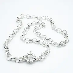 JOYAS MYTOKE - Collar Rolo Broche Timon Plata Fina 950 Mujer Elegante