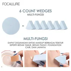 FOCALLURE - Esponja de Maquillaje Match Max BLENDER-6 COUNT