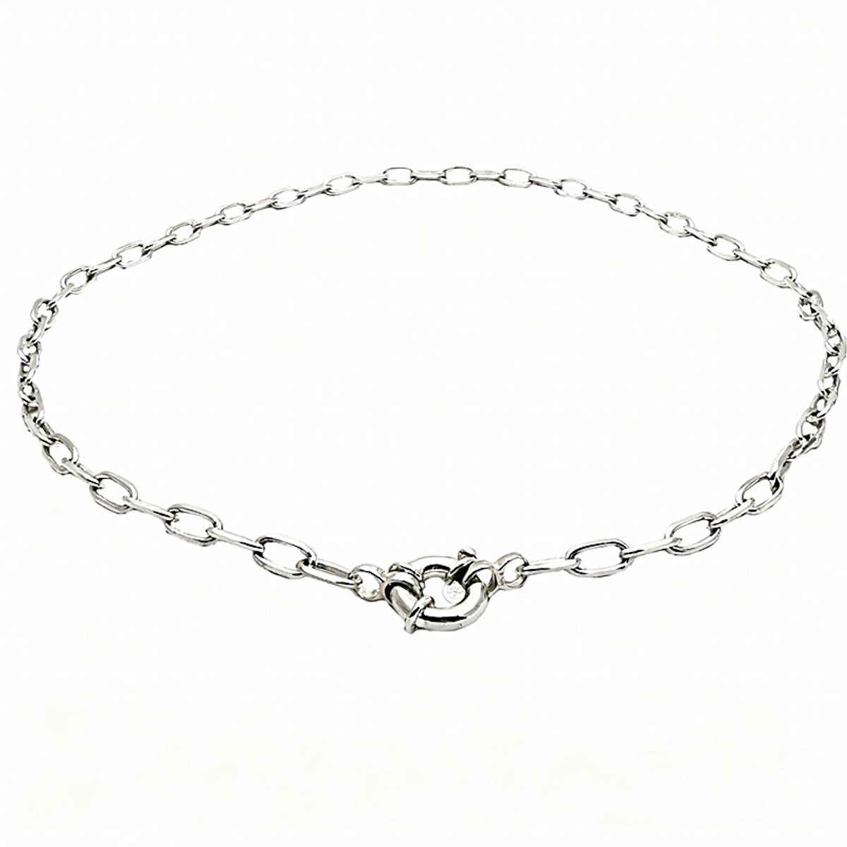JOYAS MYTOKE - Cadena Broche Timon 45cm Plata Fina 925 Eslabon Collar Mujer