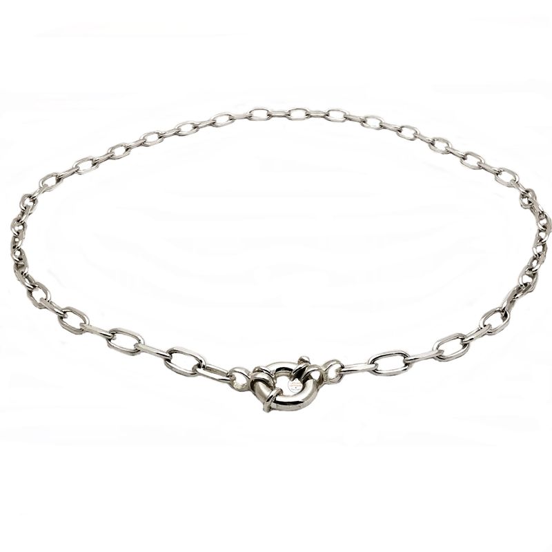 JOYAS MYTOKE - Cadena Broche Timon 45cm Plata Fina 925 Eslabon Collar Mujer