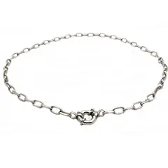 JOYAS MYTOKE - Cadena Broche Timon 45cm Plata Fina 925 Eslabon Collar Mujer