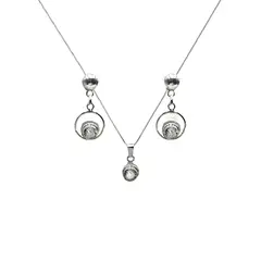 JOYAS MYTOKE - Conjunto Set Piedra Circon Plata Nacional 970 Mujer Juvenil