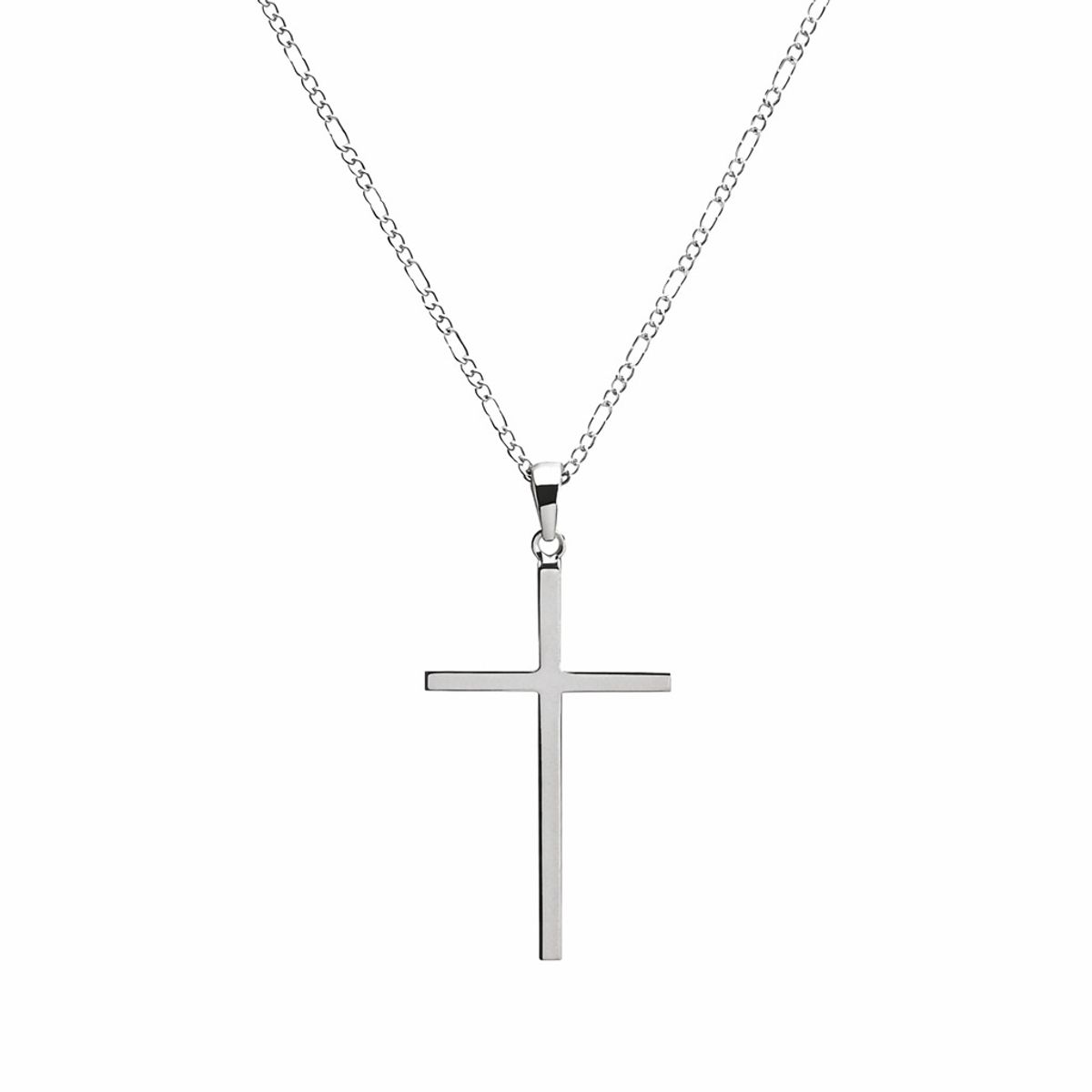 JOYAS MYTOKE - Colgante Cruz Grande Y Cadena Plata Fina925 Hombre Masculi