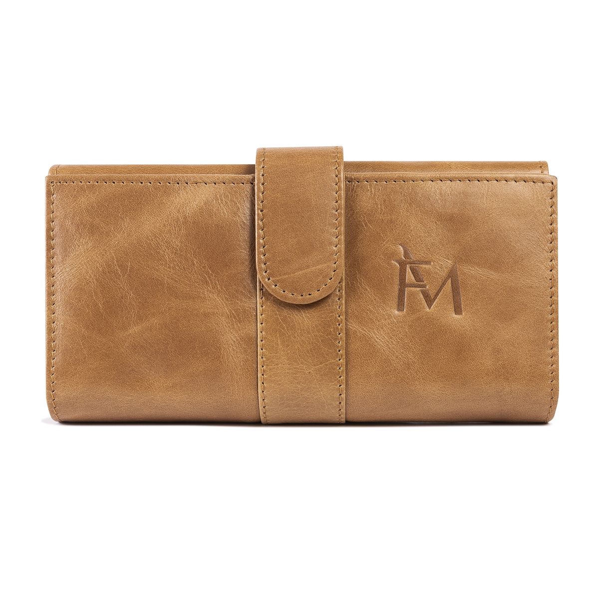 FRANZ MOSSI - Billetera de Cuero Genuino Cartera de Mano Tarjetero Franz Mossi