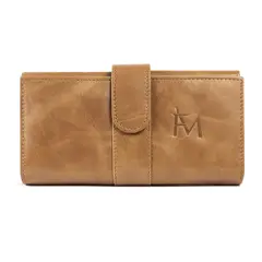 FRANZ MOSSI - Billetera de Cuero Genuino Cartera de Mano Tarjetero