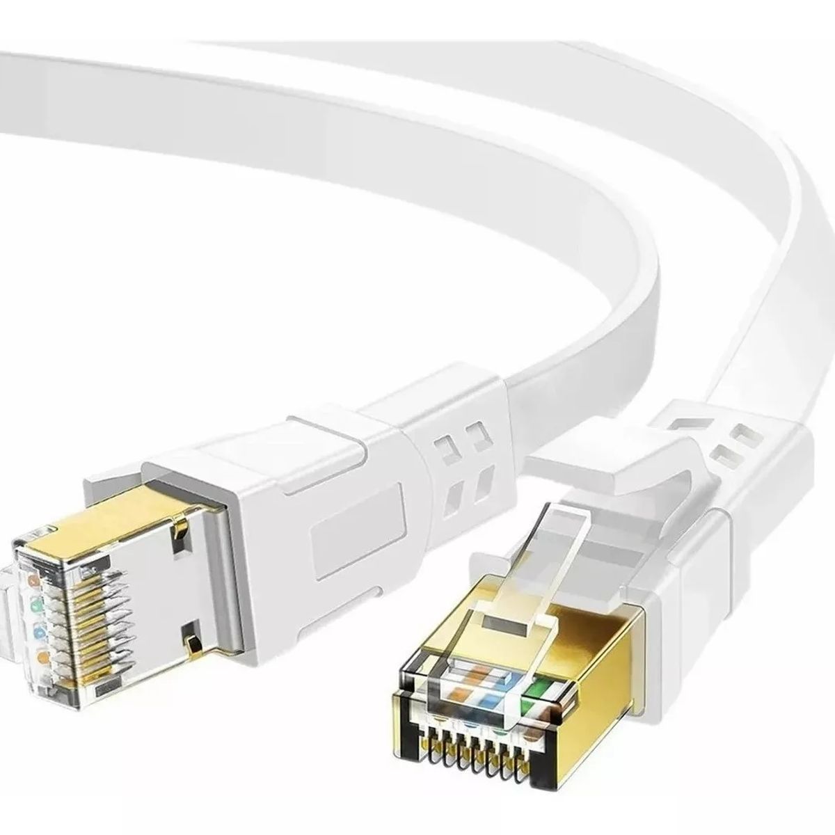 KUANGYE - Cable Red Plano Categoria 7 Cat7 Rj45 Utp Ethernet 15 Mts