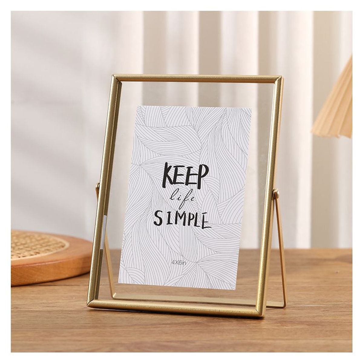 VATYERTY - Marco de foto metálico con acrílico transparente 4 pulgadas