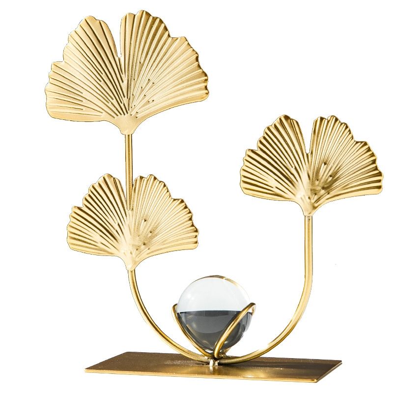 VATYERTY - Decoración de arte del hierro en forma de Ginkgo Biloba