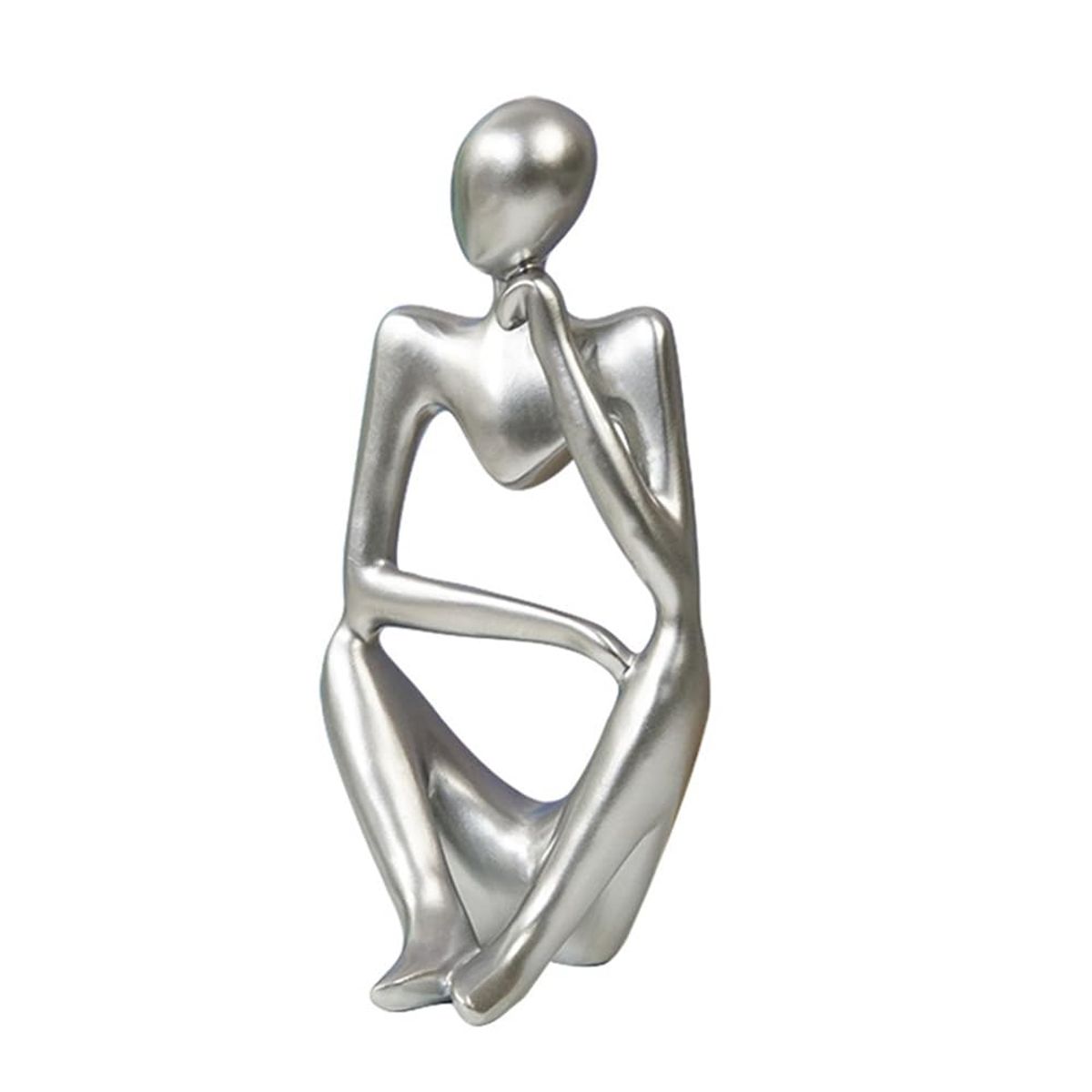 VATYERTY - Decoración con diseño de figura casa adorno plata