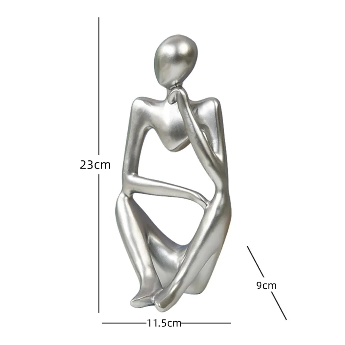 VATYERTY - Decoración con diseño de figura casa adorno plata