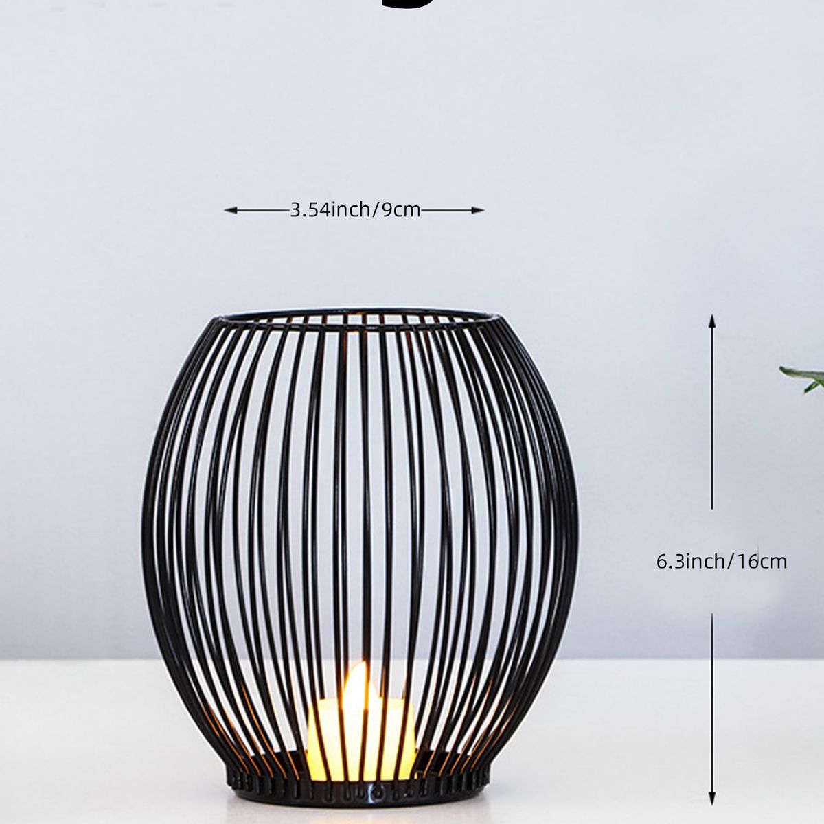 VATYERTY - Adorno negro hierro Candelero S