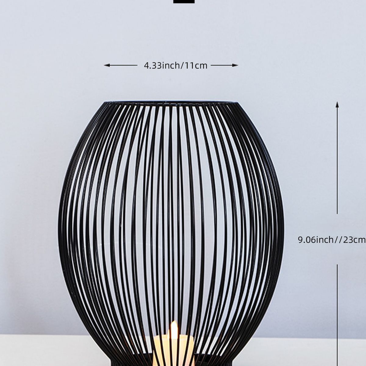 VATYERTY - Adorno negro hierro Candelero L