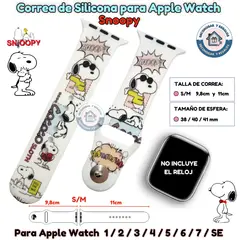 GENERICO - Correa Para Apple Watch Snoopy 38-40-41MM S/M