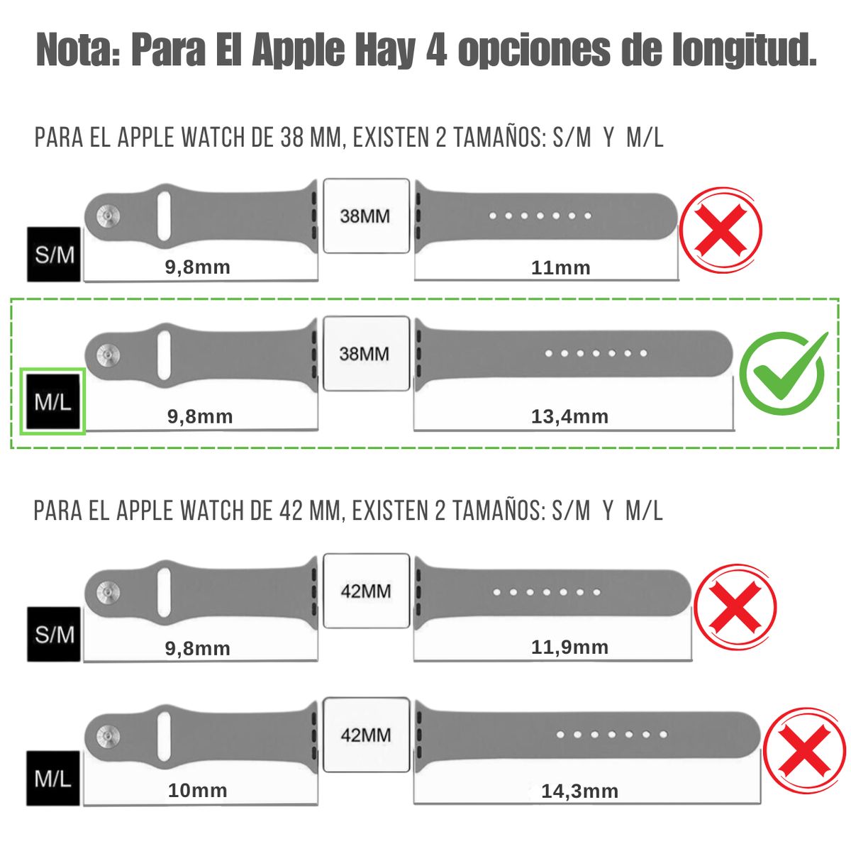 GENERICO - Correa Para Apple Watch Snoopy  38-40-41MM  M/L