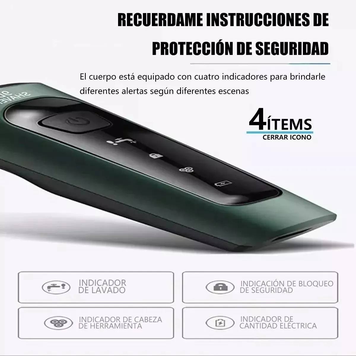 KUANGYE - Máquina De Afeitar Eléctrica 4 En 1 Afeitadora Barba