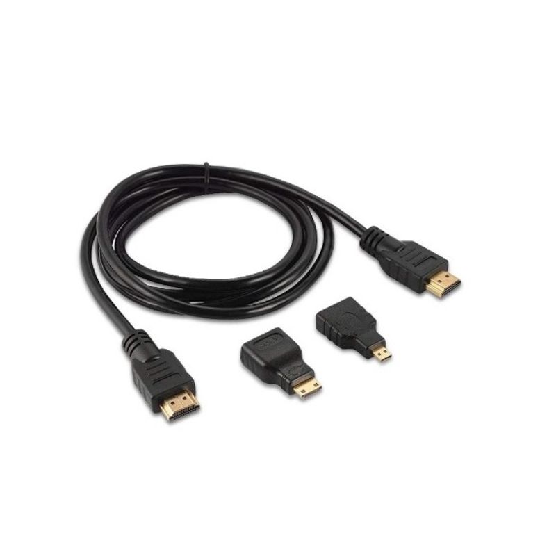 GENERICO - CABLE HDTV HDMI 14V CON MICRO Y MINI ADAPTADOR 15MTS