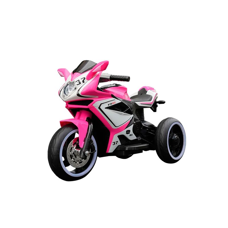 MUNDO ONLINE - Moto Eléctrica Infantil Con Música y Luz Color Rosado