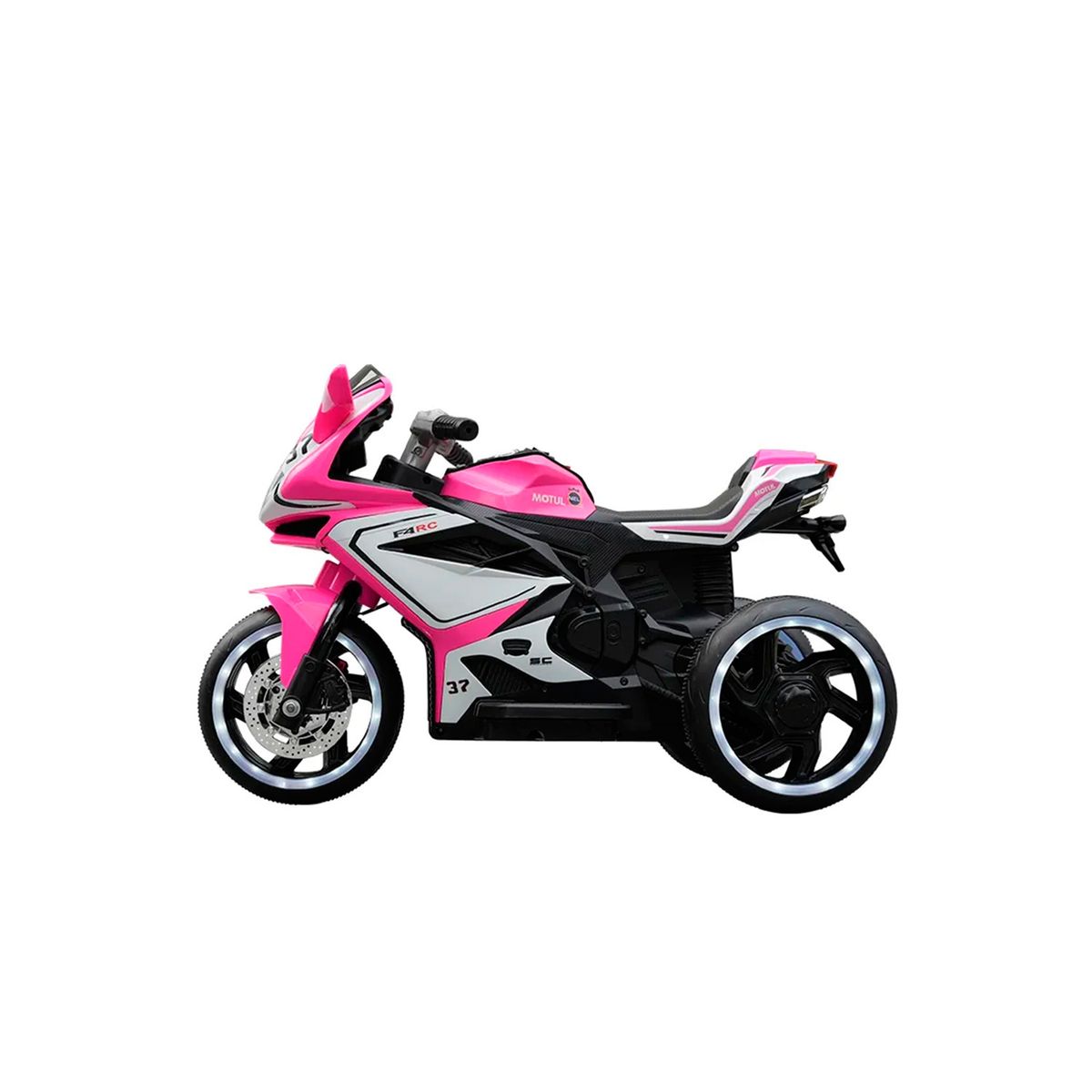 MUNDO ONLINE - Moto Eléctrica Infantil Con Música y Luz Color Rosado