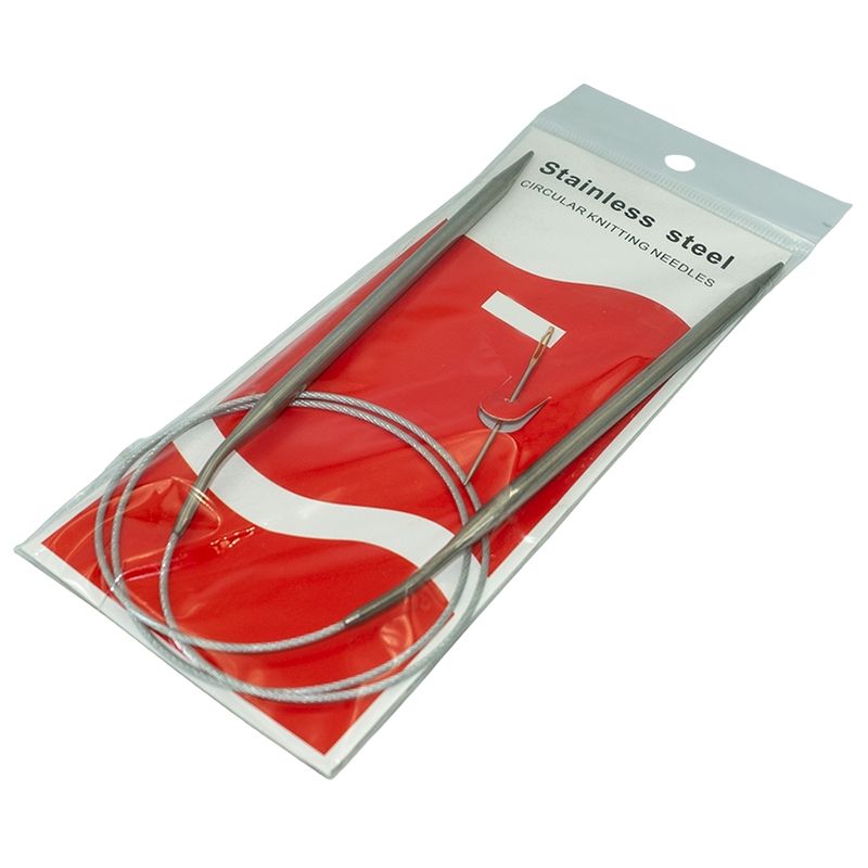 GENERICO - Palillo circular de acero inoxidable 5.0mm 80cm