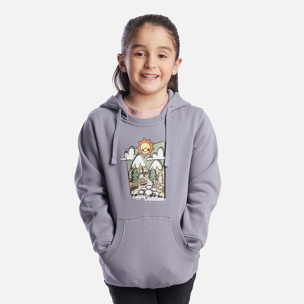 LIPPI - Poleron Niña Insigne Hoody Sweatshirt Morado Claro Lippi