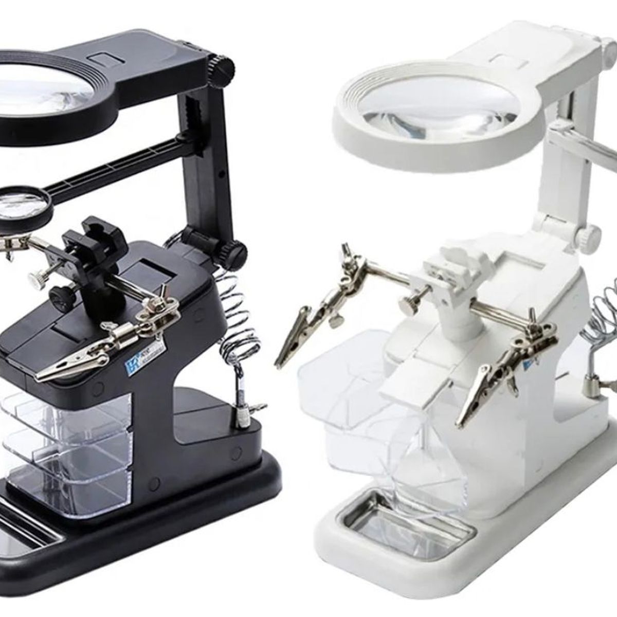 GENERICO - Lupa Escritorio Tercera Mano Ayudante Con Luz