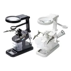 GENERICO - Lupa Escritorio Tercera Mano Ayudante Con Luz