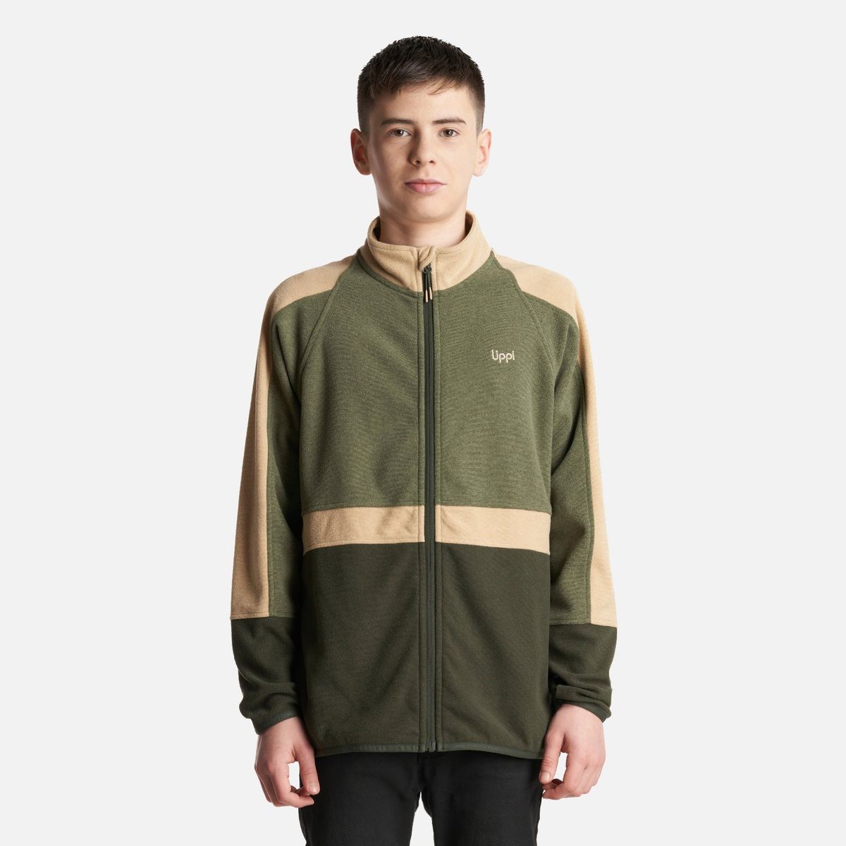 LIPPI - Poleron Teen Boy FirePlace Sweatshirt Verde Musgo Lippi