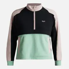 LIPPI - Poleron Teen Girl FirePlace 1/4 Zip Sweatshirt Grafito