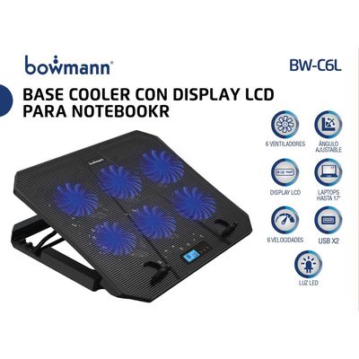 Imagen 2 del producto Base Cooler Notebook Display 6 Ventiladores Bw-c6l
