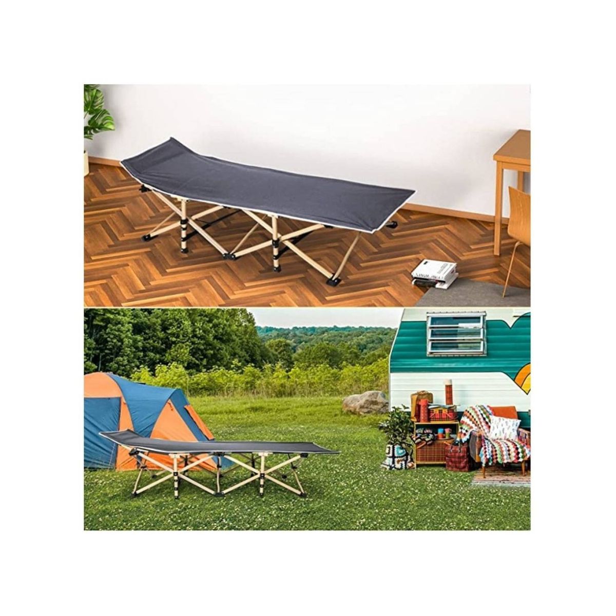 U BUY - Catre Cama Campaña Camping Plegable Portátil Sencilla Ligera